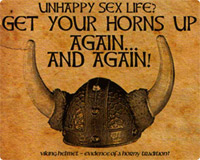 Unhappy sex life? Get your horns up again and again!